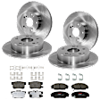 KIT-073024-321 4-Wheel Set Front and Rear Brake Disc and Pad Kit, Plain Surface 5 Lugs Front-299.97 mm/Rear-259.59 mm Ceramic, Includes (4) Brake Disc and (2) Brake Pad Set