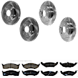 KIT-073024-3262 Front and Rear Brake Disc and Pad Kit, Plain Surface, 5 Lugs, Front-282.19 mm/Rear-289.81 mm, Front-Ceramic/Rear-Semi-Metallic