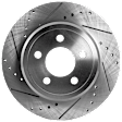 KIT-073024-3310 4-Wheel Set Front and Rear Brake Disc and Pad Kit, Cross-drilled and Slotted 5 Lugs Front and Rear-320.04 mm Semi-metallic, Includes (4) Brake Disc and (2) Brake Pad Set