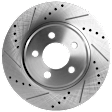 KIT-073024-3312 4-Wheel Set Front and Rear Brake Disc and Pad Kit, Cross-drilled and Slotted 5 Lugs Front and Rear-320.04 mm Semi-metallic, Includes (4) Brake Disc and (2) Brake Pad Set