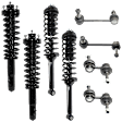8-Piece Kit Front and Rear Suspension Kit, Includes (4) Loaded Strut and (4) Sway Bar Link