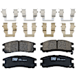 KIT-073024-3648 4-Wheel Set Front and Rear Brake Disc and Pad Kit, Plain Surface 5 Lugs Front-275.84 mm/Rear-261.87 mm Ceramic AWD, Includes (4) Brake Disc and (2) Brake Pad Set