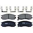 KIT-073024-3658 4-Wheel Set Front and Rear Brake Disc and Pad Kit, Plain Surface 5 Lugs Front-275.84 mm/Rear-261.87 mm Front-Ceramic/Rear-Semi-Metallic AWD, Includes (4) Brake Disc and (2) Brake Pad Set