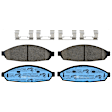 KIT-073024-3771 4-Wheel Set Front and Rear Brake Disc and Pad Kit, Plain Surface 5 Lugs Front-305.05 mm/Rear-294.89 mm Ceramic, Includes (2) Brake Pad Set and (4) Brake Disc