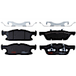 KIT-073024-3825 4-Wheel Set Front and Rear Brake Disc and Pad Kit, Plain Surface 5 Lugs Front-344.93 mm/Rear-314.96 mm Ceramic, Includes (2) Brake Pad Set and (4) Brake Disc