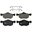 KIT-073024-3839 4-Wheel Set Front and Rear Brake Disc and Pad Kit, Plain Surface 5 Lugs Front-302.77 mm/Rear-302.01 mm Ceramic, Includes (4) Brake Disc and (2) Brake Pad Set