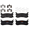 KIT-073024-3932 4-Wheel Set Front and Rear Brake Disc and Pad Kit, Plain Surface 4 Lugs Front-257.05 mm/Rear-250.95 mm Semi-metallic, Includes (4) Brake Disc and (2) Brake Pad Set