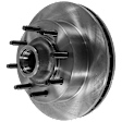 KIT-073024-3958 4-Wheel Set Front and Rear Brake Disc and Pad Kit, Plain Surface 8 Lugs Front-330.96 mm/Rear-325.88 mm Semi-metallic RWD, Includes (4) Brake Disc and (2) Brake Pad Set