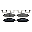KIT-073024-3958 4-Wheel Set Front and Rear Brake Disc and Pad Kit, Plain Surface 8 Lugs Front-330.96 mm/Rear-325.88 mm Semi-metallic RWD, Includes (4) Brake Disc and (2) Brake Pad Set