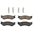KIT-073024-3982 4-Wheel Set Front and Rear Brake Disc and Pad Kit, Plain Surface 5 Lugs Front-308.2 mm/Rear-334.01 mm Semi-metallic RWD, Includes (4) Brake Disc and (2) Brake Pad Set