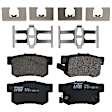 KIT-073024-398 Front and Rear Brake Disc and Pad Kit, Plain Surface, 5 Lugs, Front-309.88 mm/Rear-281.94 mm, Front-Semi-Metallic/Rear-Ceramic