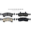 KIT-073024-4068 4-Wheel Set Front and Rear Brake Disc and Pad Kit, Plain Surface 6 Lugs Front-329.95 mm/Rear-341.88 mm Semi-metallic, Includes (2) Brake Pad Set and (4) Brake Disc