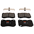 Front and Rear Brake Disc and Pad Kit, Plain Surface 5 Lugs Front-309.88 mm/Rear-281.94 mm Front-Semi-Metallic/Rear-Ceramic