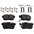 Front and Rear Brake Disc and Pad Kit, Plain Surface 5 Lugs Front-309.88 mm/Rear-281.94 mm Front-Semi-Metallic/Rear-Ceramic