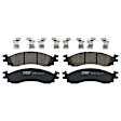 KIT-073024-4115 4-Wheel Set Front and Rear Brake Disc and Pad Kit, Plain Surface 5 Lugs Front-305.05 mm/Rear-300.99 mm Ceramic, Includes (2) Brake Pad Set and (4) Brake Disc
