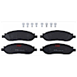 KIT-073024-4312 4-Wheel Set Front and Rear Brake Disc and Pad Kit, Cross-drilled and Slotted 8 Lugs Front-347 mm/Rear-340 mm Semi-metallic 4WD, Includes (2) Brake Pad Set and (4) Brake Disc