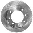 KIT-073024-4319 4-Wheel Set Front and Rear Brake Disc and Pad Kit, Plain Surface 8 Lugs Front-346.96 mm/Rear-340.11 mm Semi-metallic 4WD, Includes (4) Brake Disc and (2) Brake Pad Set
