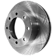 KIT-073024-4319 4-Wheel Set Front and Rear Brake Disc and Pad Kit, Plain Surface 8 Lugs Front-346.96 mm/Rear-340.11 mm Semi-metallic 4WD, Includes (4) Brake Disc and (2) Brake Pad Set