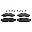 KIT-073024-4322 4-Wheel Set Front and Rear Brake Disc and Pad Kit, Plain Surface 8 Lugs Front-346.96 mm/Rear-340.11 mm Semi-metallic 4WD, Includes (4) Disc and (2) Pad Set