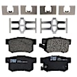 2004 Acura TL - 4-Wheel Set TRW Front and Rear Brake Disc and Pad Kit, Plain Surface, 5 Lugs, Semi-Metallic - Front, Ceramic - Rear, Manual Transmission, Standard Front Caliper