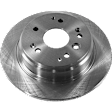 2004 Acura TL - 4-Wheel Set TRW Front and Rear Brake Disc and Pad Kit, Plain Surface, 5 Lugs, Semi-Metallic - Front, Ceramic - Rear, Manual Transmission, Standard Front Caliper