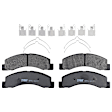 KIT-073024-4356 4-Wheel Set Front and Rear Brake Disc and Pad Kit, Plain Surface 8 Lugs Front-330.96 mm/Rear-325.88 mm Semi-metallic 4WD, Includes (4) Disc and (2) Pad Set