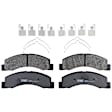 KIT-073024-4358 4-Wheel Set Front and Rear Brake Disc and Pad Kit, Cross-drilled and Slotted 8 Lugs Front-331 mm/Rear-326 mm Semi-metallic 4WD, Includes (4) Brake Disc and (2) Brake Pad Set