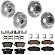2005 Acura TL - 4-Wheel Set Front and Rear Brake Disc and Pad Kit, Plain Surface, 5 Lugs, Front-299.97 mm/Rear-281.94 mm, Ceramic, Automatic Transmission, Standard Front Caliper, 3.2L 6Cyl,  Includes (4) Disc and (2) Pad Set