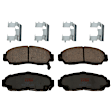 2005 Acura TL - 4-Wheel Set Front and Rear Brake Disc and Pad Kit, Plain Surface, 5 Lugs, Front-299.97 mm/Rear-281.94 mm, Ceramic, Automatic Transmission, Standard Front Caliper, 3.2L 6Cyl,  Includes (4) Disc and (2) Pad Set