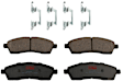 KIT-073024-4360 4-Wheel Set Front and Rear Brake Disc and Pad Kit, Cross-drilled and Slotted 8 Lugs Front-331 mm/Rear-326 mm Semi-metallic 4WD, Includes (4) Brake Disc and (2) Brake Pad Set