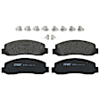 KIT-073024-4564 4-Wheel Set Front and Rear Brake Disc and Pad Kit, Cross-drilled and Slotted 8 Lugs Front-347 mm/Rear-340 mm Semi-metallic RWD, Includes (2) Brake Pad Set and (4) Brake Disc