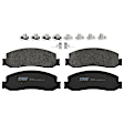 KIT-073024-4669 4-Wheel Set Front and Rear Brake Disc and Pad Kit, Cross-drilled and Slotted 8 Lugs Front-347 mm/Rear-340 mm Semi-metallic, Includes (4) Brake Disc and (2) Brake Pad Set