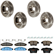 2006 Ford Freestyle - 4-Wheel Set Front and Rear Brake Disc and Pad Kit, Plain Surface, 5 Lugs, Front-314.96 mm/Rear-329.95 mm, Ceramic, 3.0L 6Cyl,  Includes (4) Disc and (2) Pad Set