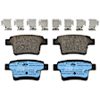 2006 Ford Five Hundred - 4-Wheel Set Front and Rear Brake Disc and Pad Kit, Cross-drilled and Slotted, 5 Lugs, Front-315 mm/Rear-329.95 mm, Ceramic, 3.0L 6Cyl, Includes (2) Brake Pad Set and (4) Brake Disc