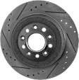 KIT-073024-4694 4-Wheel Set Front and Rear Brake Disc and Pad Kit, Cross-drilled and Slotted 5 Lugs Front-315 mm/Rear-329.95 mm Ceramic, Includes (2) Brake Pad Set and (4) Brake Disc