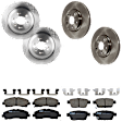 KIT-073024-469 4-Wheel Set Front and Rear Brake Disc and Pad Kit, Plain Surface 5 Lugs Front-320.04 mm/Rear-334.01 mm Ceramic, Includes (4) Brake Disc and (2) Brake Pad Set