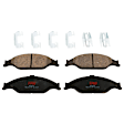 2002 Ford Mustang - 4-Wheel Set Front and Rear Brake Disc and Pad Kit, Plain Surface, 5 Lugs, Front-276 mm/Rear-266.95 mm, Ceramic, 4.6L 8Cyl,  Includes (4) Disc and (2) Pad Set