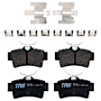 KIT-073024-4786 4-Wheel Set Front and Rear Brake Disc and Pad Kit, Cross-drilled and Slotted 5 Lugs Front-276 mm/Rear-266.95 mm Ceramic, Includes (2) Brake Pad Set and (4) Brake Disc