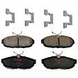 2005 Ford Mustang - 4-Wheel Set Front and Rear Brake Disc and Pad Kit, Plain Surface, 5 Lugs, Front-293.12 mm/Rear-299.97 mm, Ceramic, 4.0L 6Cyl,  Includes (4) Disc and (2) Pad Set