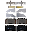 KIT-073024-4849 4-Wheel Set Front and Rear Brake Disc and Pad Kit, Plain Surface 5 Lugs Front-355.09 mm/Rear-299.97 mm Ceramic, Includes (4) Brake Disc and (2) Brake Pad Set