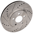 KIT-073024-4864 4-Wheel Set Front and Rear Brake Disc and Pad Kit, Cross-drilled and Slotted 5 Lugs Front-316.2 mm/Rear-300 mm Ceramic, Includes (2) Brake Pad Set and (4) Brake Disc