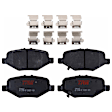 KIT-073024-4962 Front and Rear Brake Disc and Pad Kit, Plain Surface, 5 Lugs, Front and Rear-352.04 mm, Front-Ceramic/Rear-Semi-Metallic