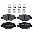 KIT-073024-4972 4-Wheel Set Front and Rear Brake Disc and Pad Kit, Cross-drilled and Slotted 5 Lugs Front-352 mm/Rear-345 mm Front-Ceramic/Rear-Semi-Metallic, Includes (4) Brake Disc and (2) Brake Pad Set