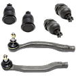 6-Piece Kit Front, Driver and Passenger Side Suspension Kit, Includes (4) Ball Joint and (2) Tie Rod End