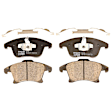 KIT-073024-5024 4-Wheel Set Front and Rear Brake Disc and Pad Kit, Cross-drilled and Slotted 5 Lugs Front-352 mm/Rear-345 mm Ceramic, Includes (4) Brake Disc and (2) Brake Pad Set