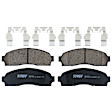 KIT-073024-5059 4-Wheel Set Brake Disc and Pad Kit, Plain Surface 5 Lugs Front-305.05 mm/Rear-295.15 mm Ceramic 4WD, Includes (4) Disc and (2) Pad Set