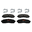 KIT-073024-5061 4-Wheel Set Brake Disc and Pad Kit, Plain Surface 5 Lugs Front-305.05 mm/Rear-295.15 mm Ceramic 4WD, Includes (4) Disc and (2) Pad Set
