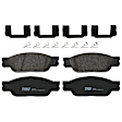 KIT-073024-5116 4-Wheel Set Front and Rear Brake Disc and Pad Kit, Plain Surface 5 Lugs Front-299.97 mm/Rear-288.04 mm Semi-metallic, Includes (4) Brake Disc and (2) Brake Pad Set