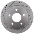 KIT-073024-5145 Front and Rear Brake Disc and Pad Kit, Cross-drilled and Slotted, 5 Lugs, Front-266.7 mm/Rear-294.9 mm, Semi-metallic, RWD