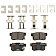 KIT-073024-5266 4-Wheel Set Front and Rear Brake Disc and Pad Kit, Plain Surface 5 Lugs Front-261.62 mm/Rear-259.59 mm Ceramic, Includes (4) Brake Disc and (2) Brake Pad Set